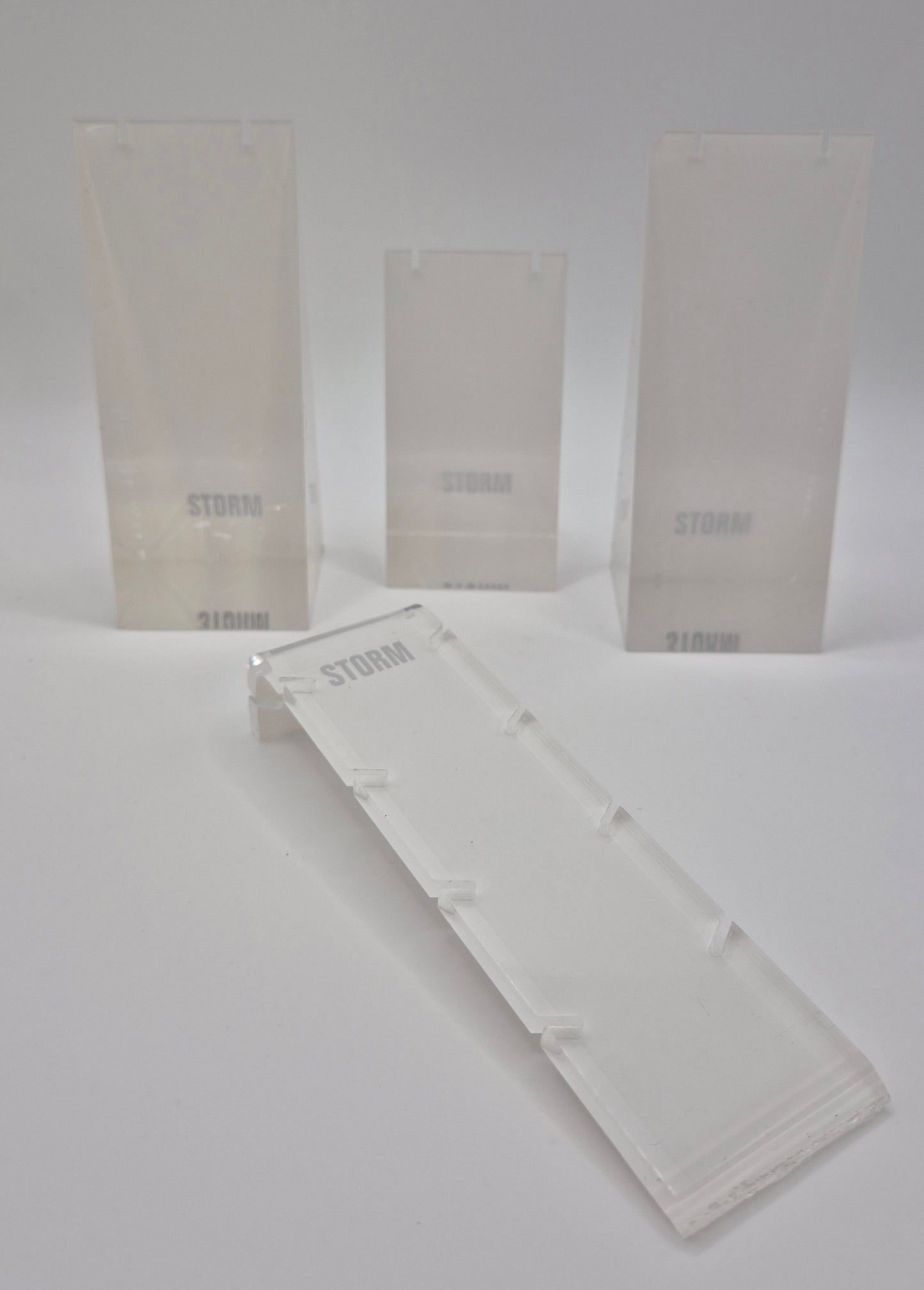 Storm Jewellery Window displays Clear acrylic x4 pieces - USED