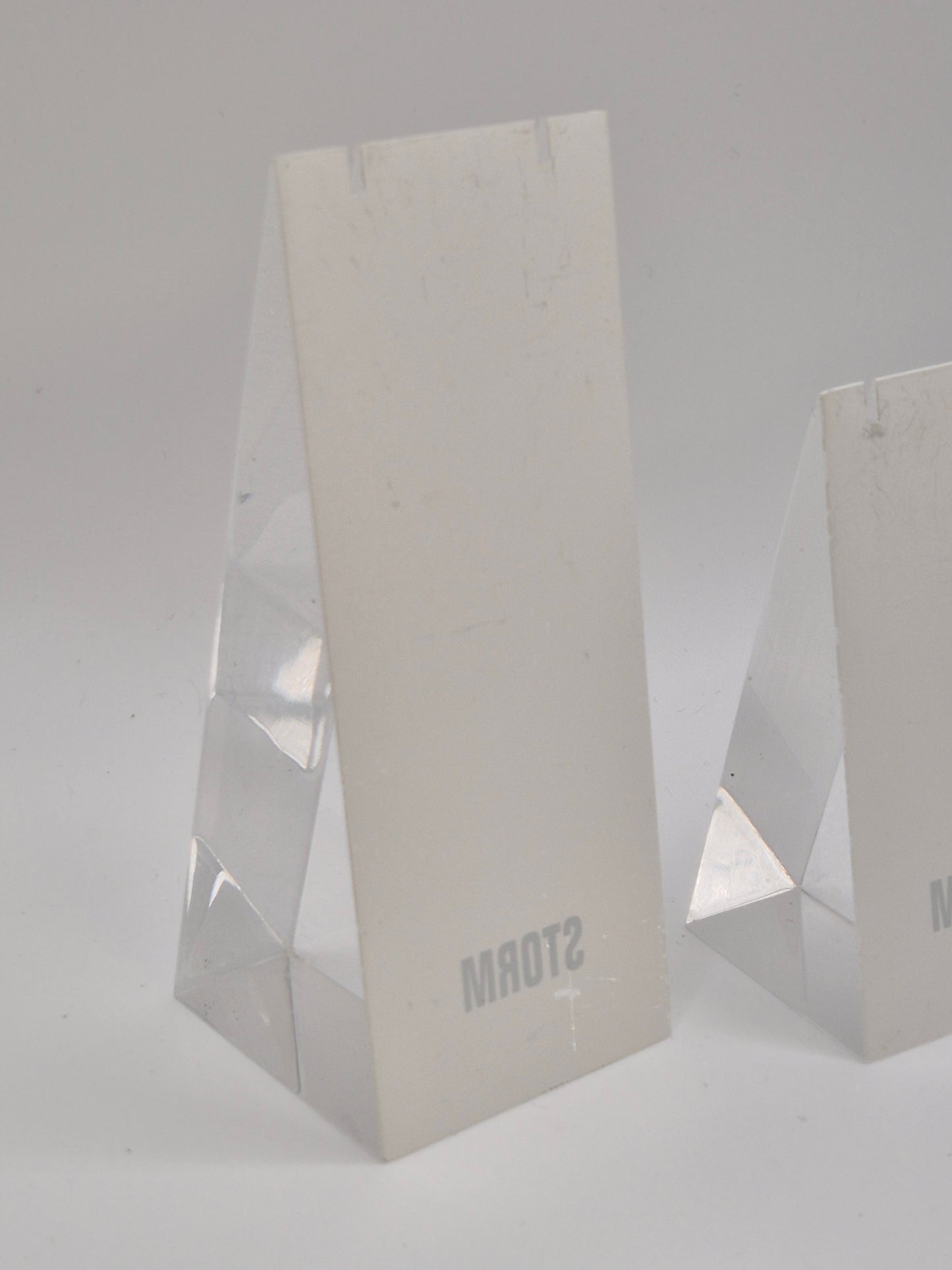 Storm Jewellery Window displays Clear acrylic x4 pieces - USED