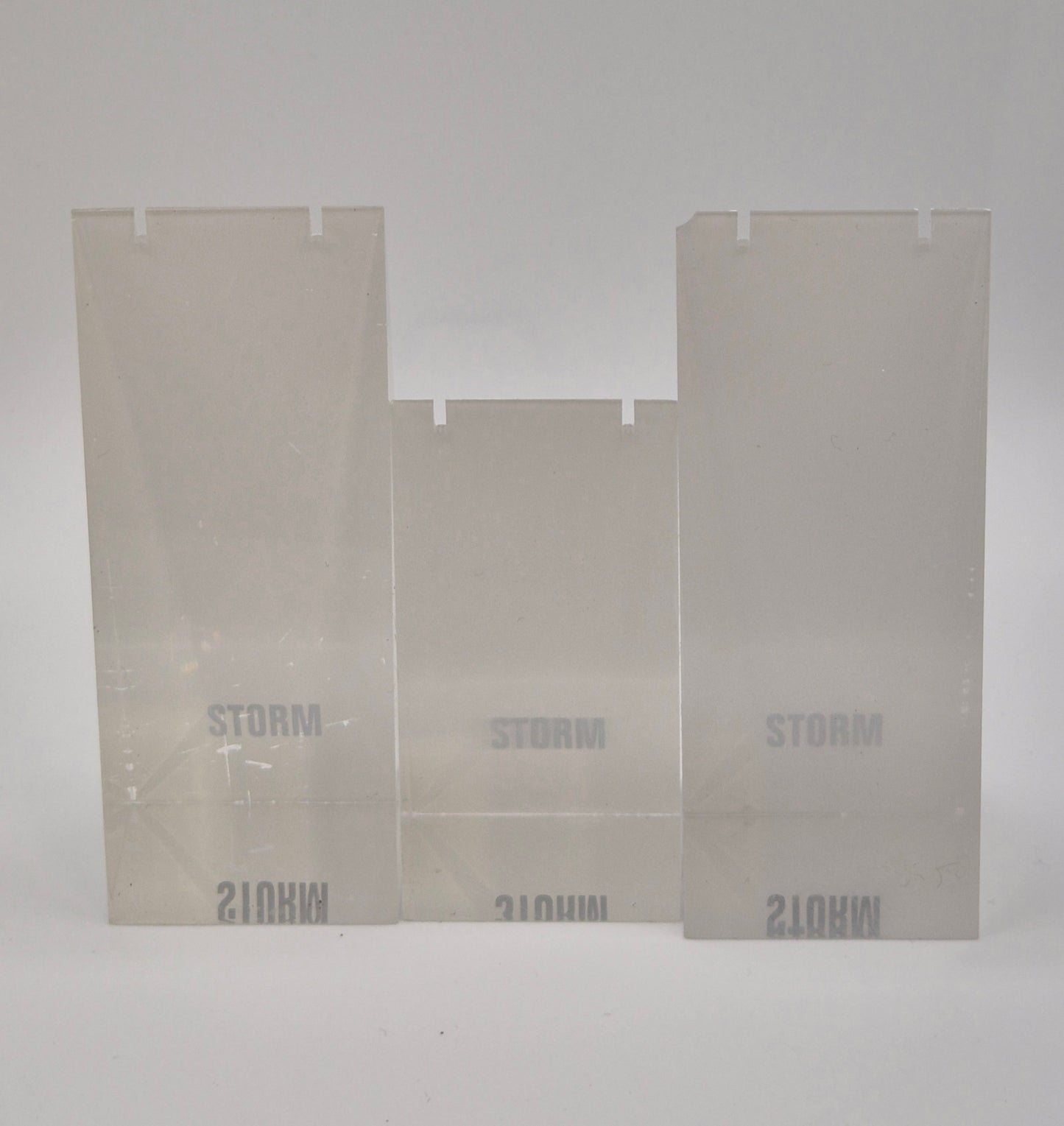 Storm Jewellery Window displays Clear acrylic x4 pieces - USED