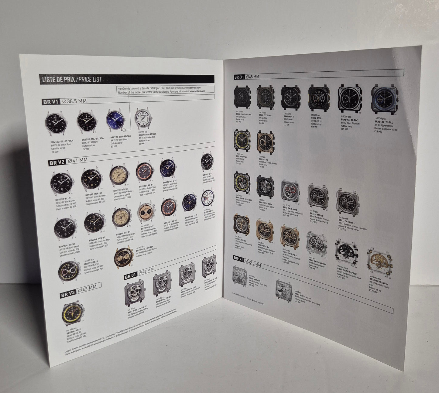 Bell & Ross brochure & price list 2019-2020