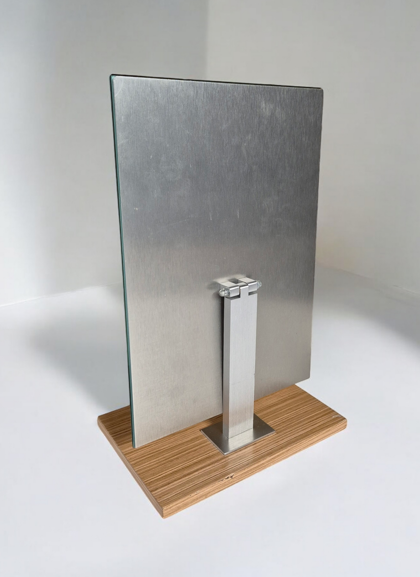 Omega watch dealership mirror lightwood & bevelled edges 29.5cm x 21cm - USED