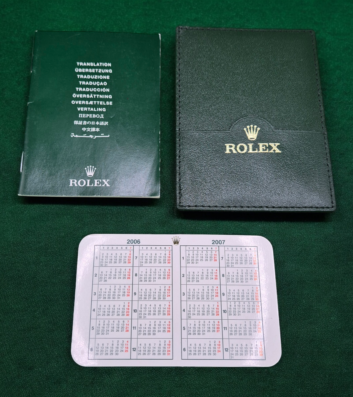 Rolex Cosmograph Daytona Instruction Manual 2006 + Wallet & other booklets