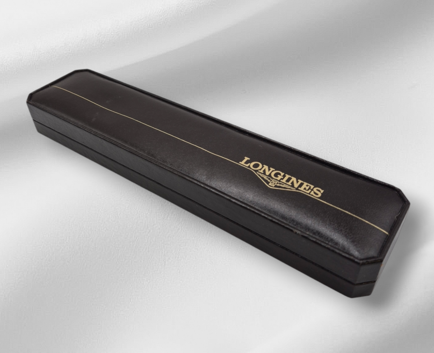 Vintage Longines Watch box 1980-1990s long box for strap watch Burgundy ref:275