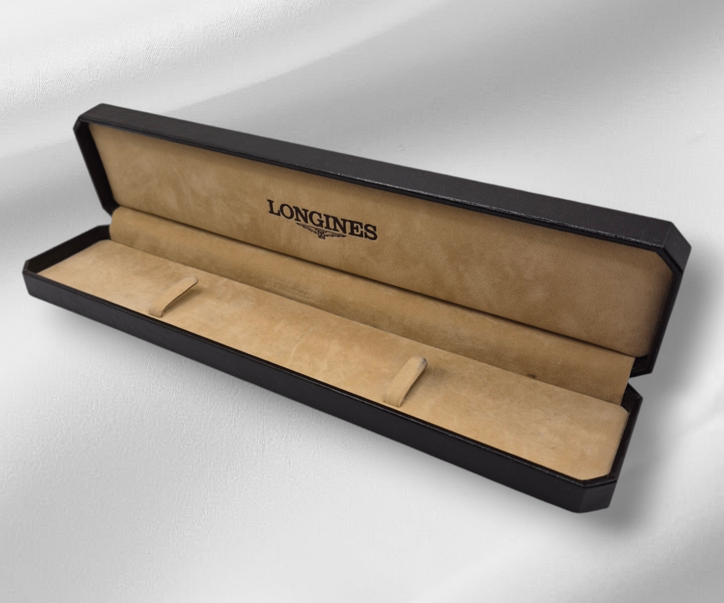 Vintage Longines Watch box 1980-1990s long box for strap watch Burgundy ref:275