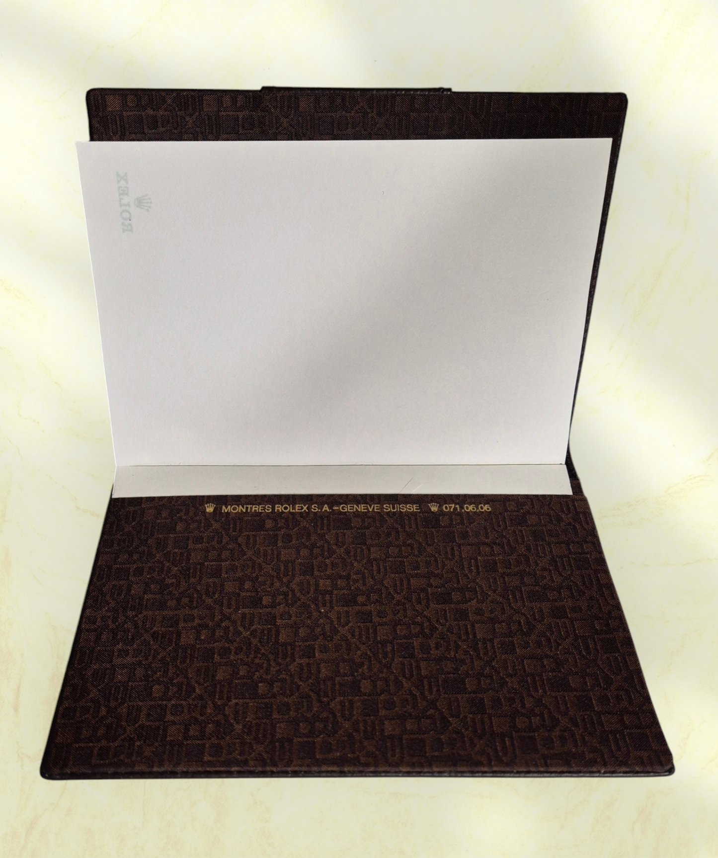 Rolex leather bound notebook A5 071.06.06 Circa 1990s