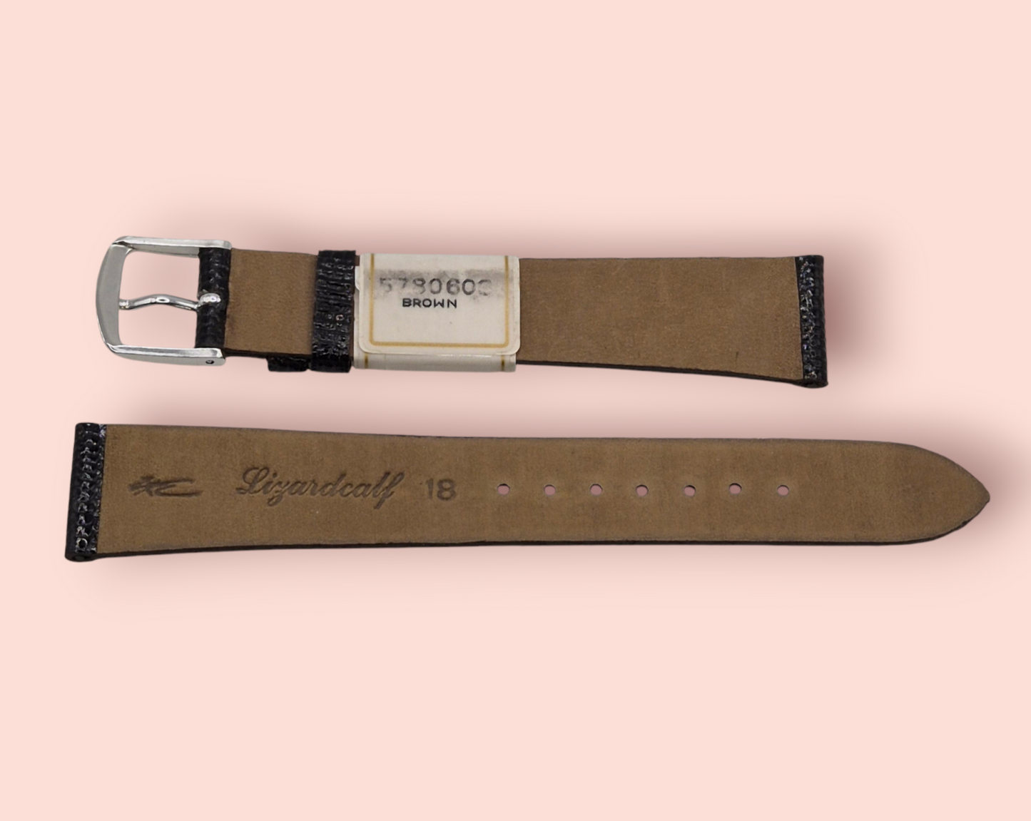 ZRC Dark Brown 18mm Watch strap Lizard Grain - 5780603
