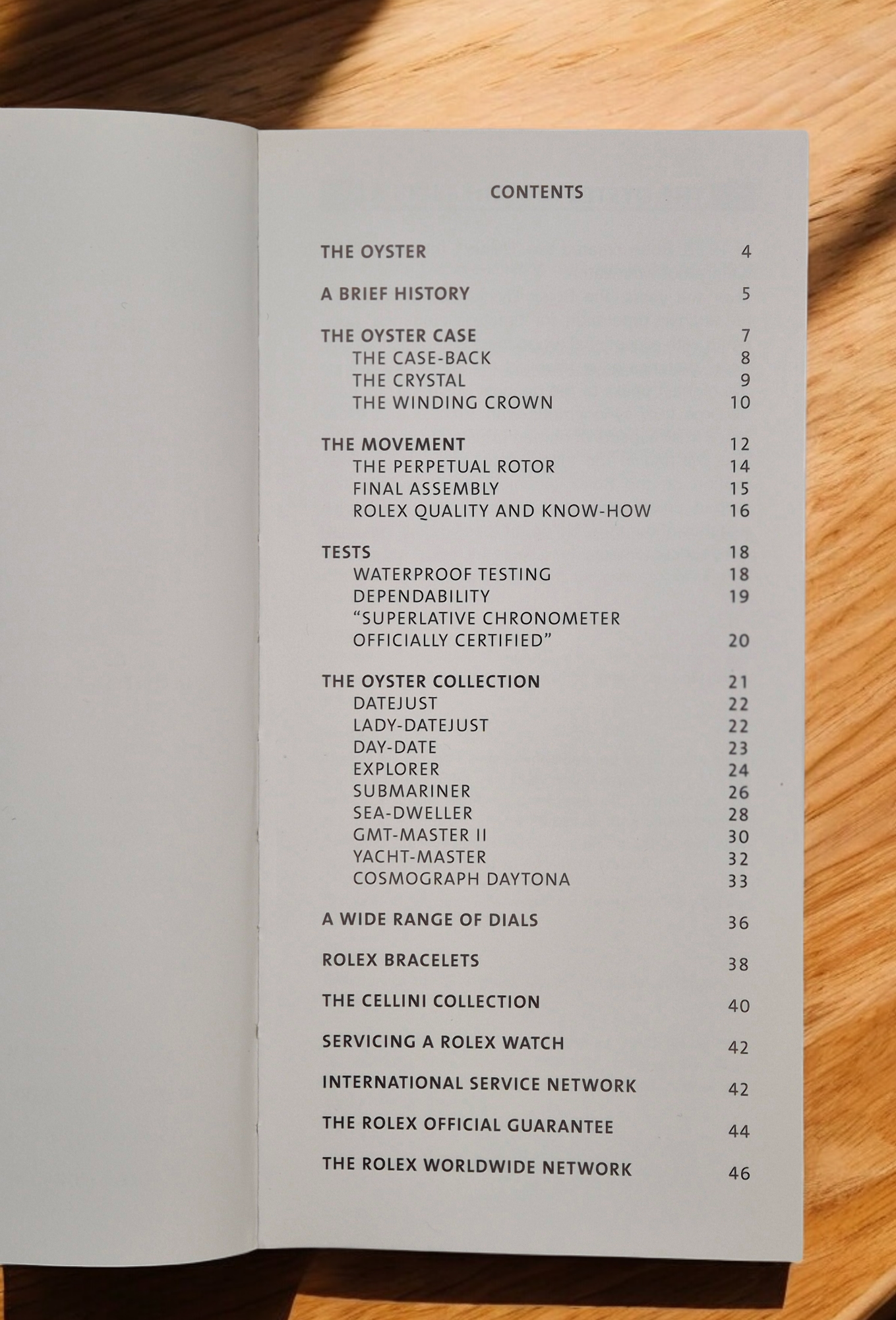 Rolex Talking points Authorised Dealership sales information manual 2004