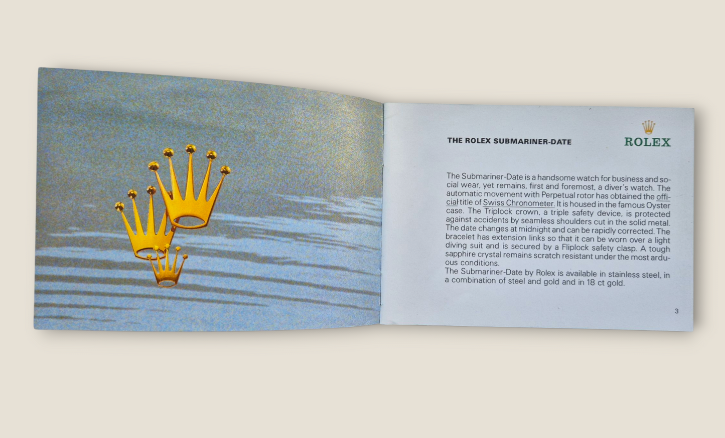Rolex Submariner instruction manual 1986 594.02 Eng-10