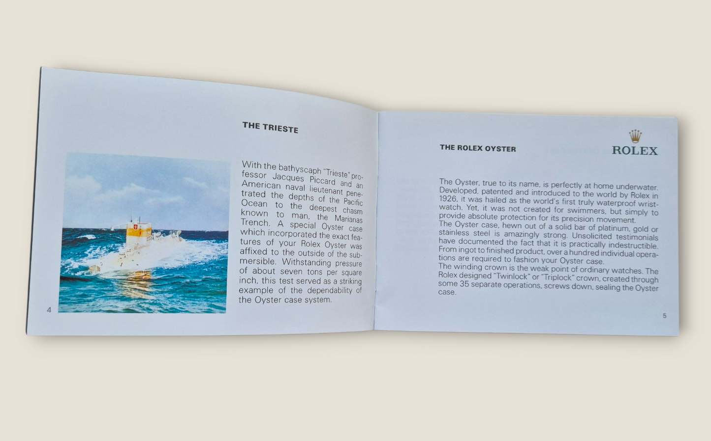 Rolex Submariner instruction manual 2008 594.52 Eng + Rolex wallet, Swing tag & Calendar card