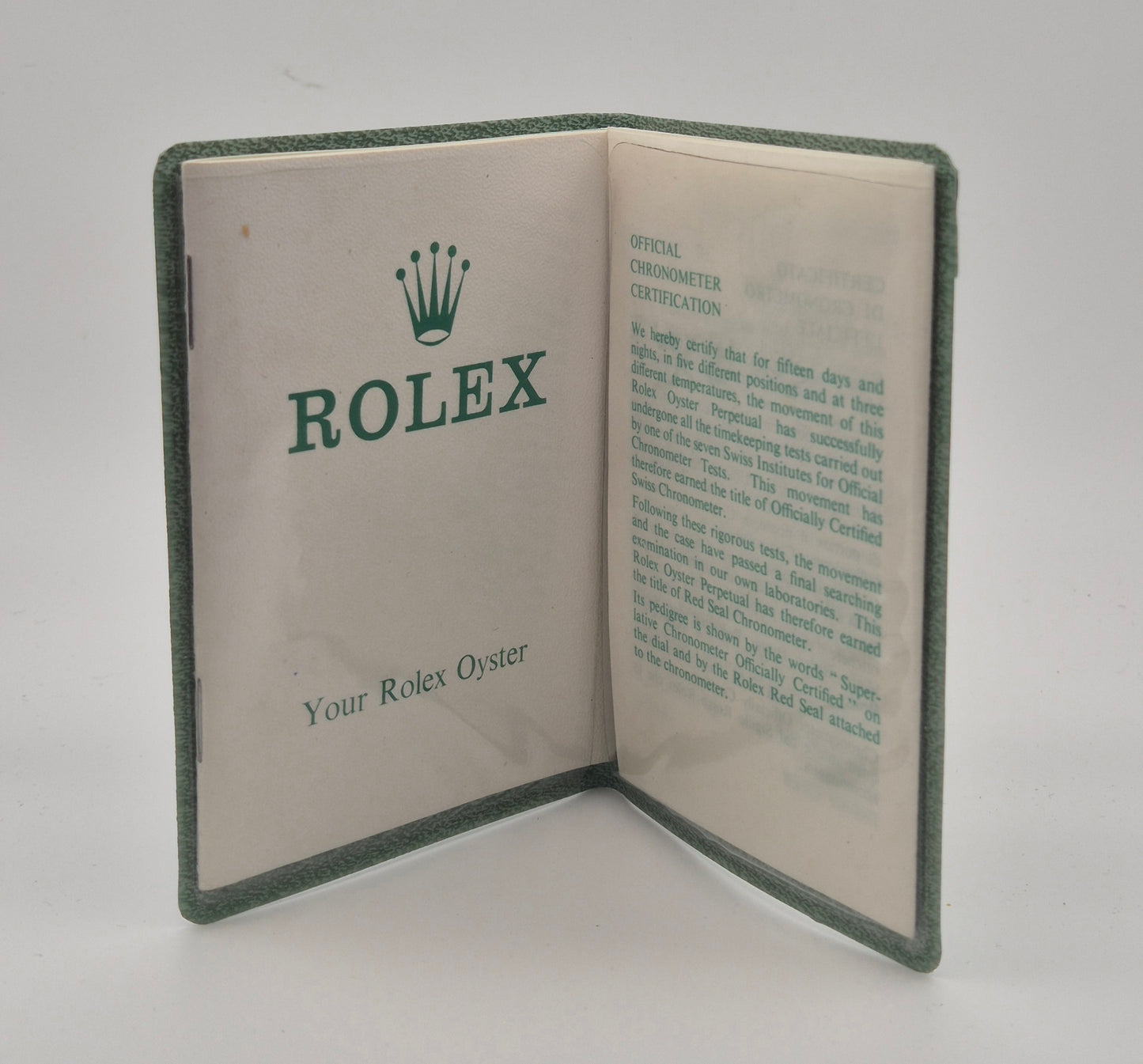 Rolex watch box 67.00.3 Vintage "Coffin" shape & Manual circa 1970s