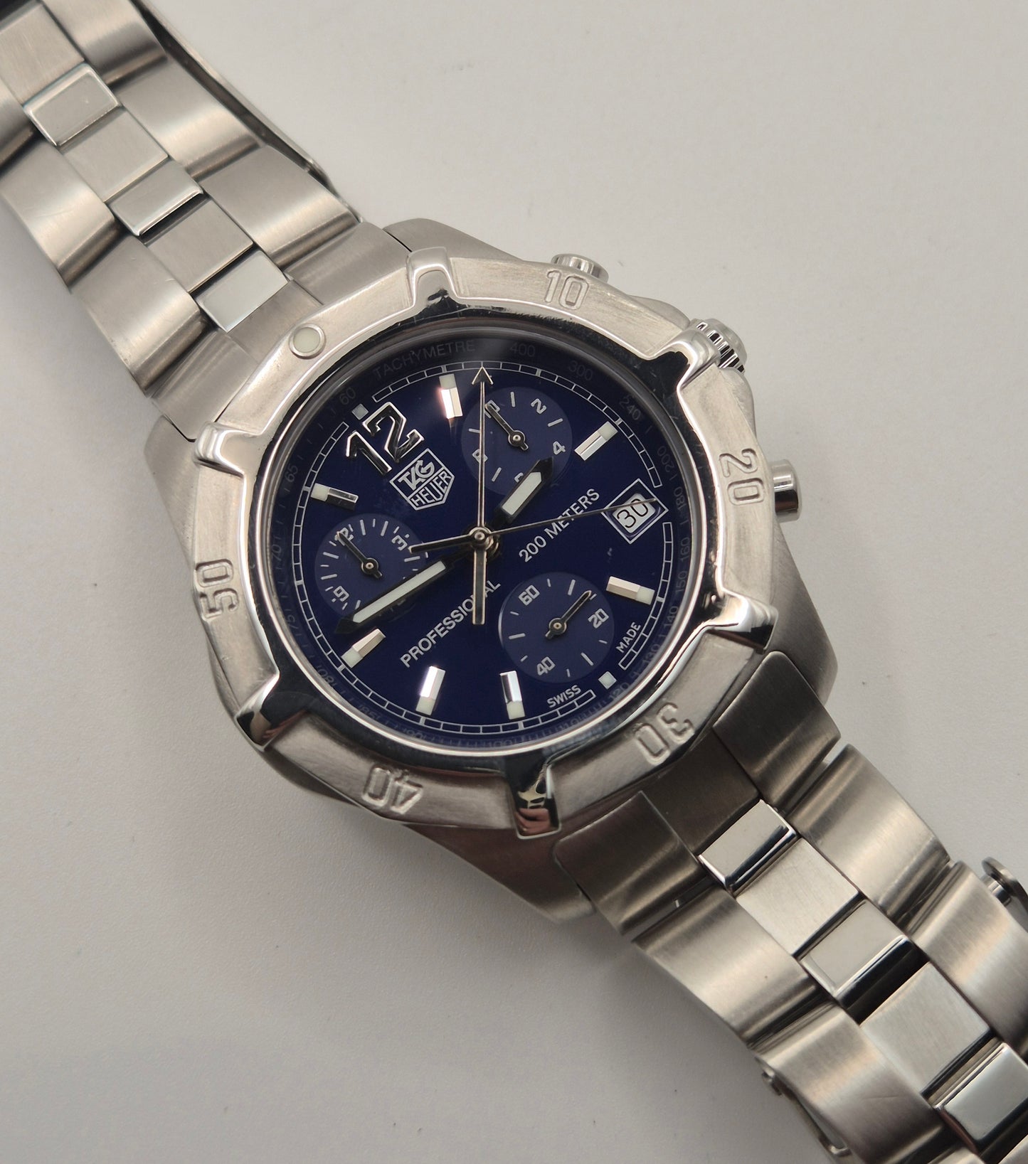 TAG Heuer CN1112 2000 Exclusive Chronograph 40mm Quartz watch Box & Papers 2004