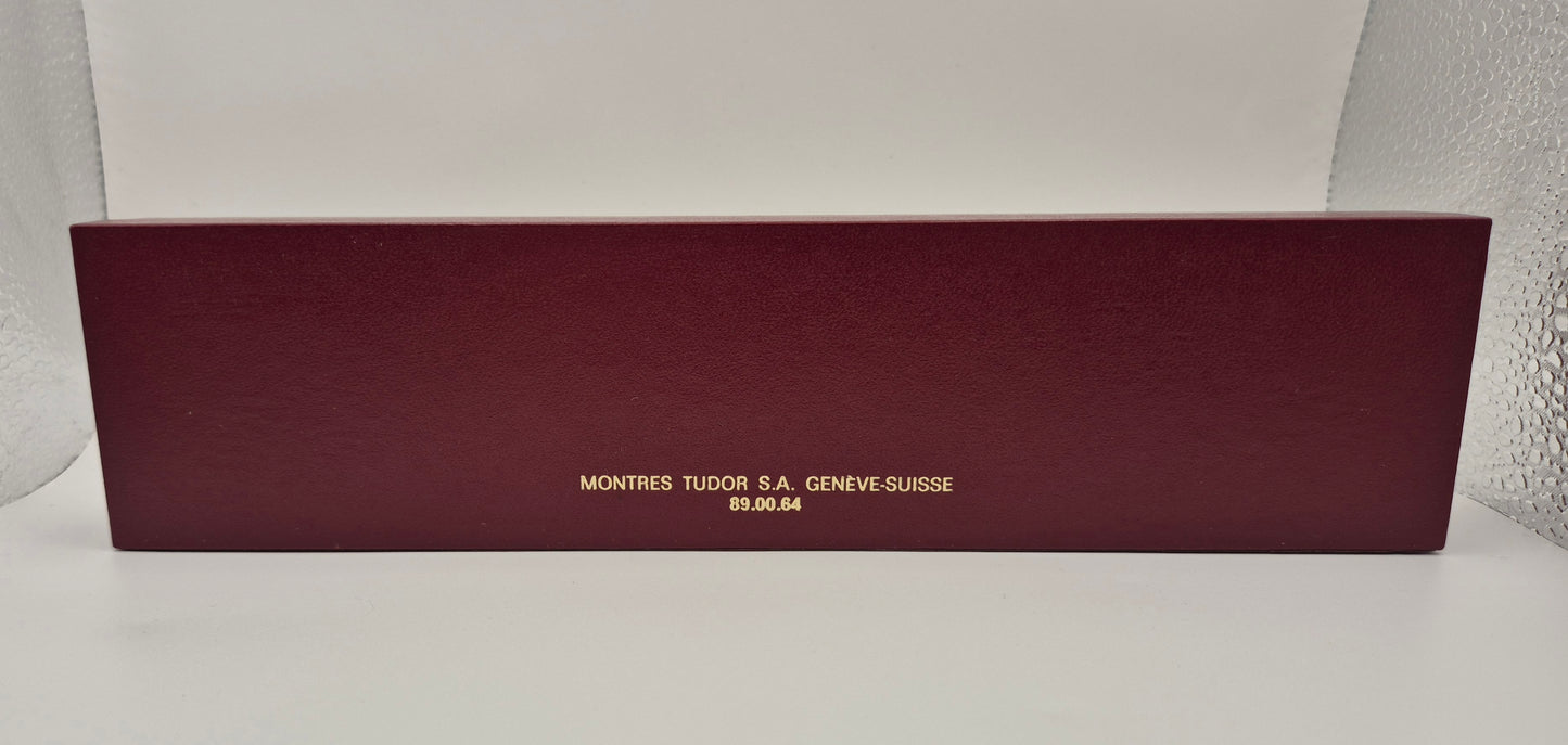 Vintage Tudor watch box 89.00.64 Long white flat box Circa 1980s-1990s