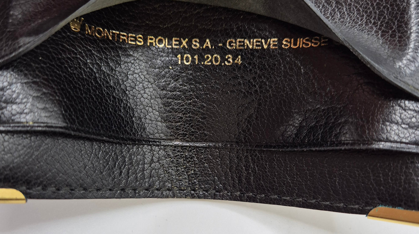 Rolex Document wallet black leather 101.20.34 Circa 1980s-1990s