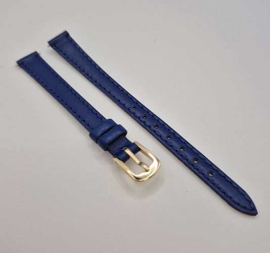 Apollo 10mm Navy Calf leather watch strap H4078306