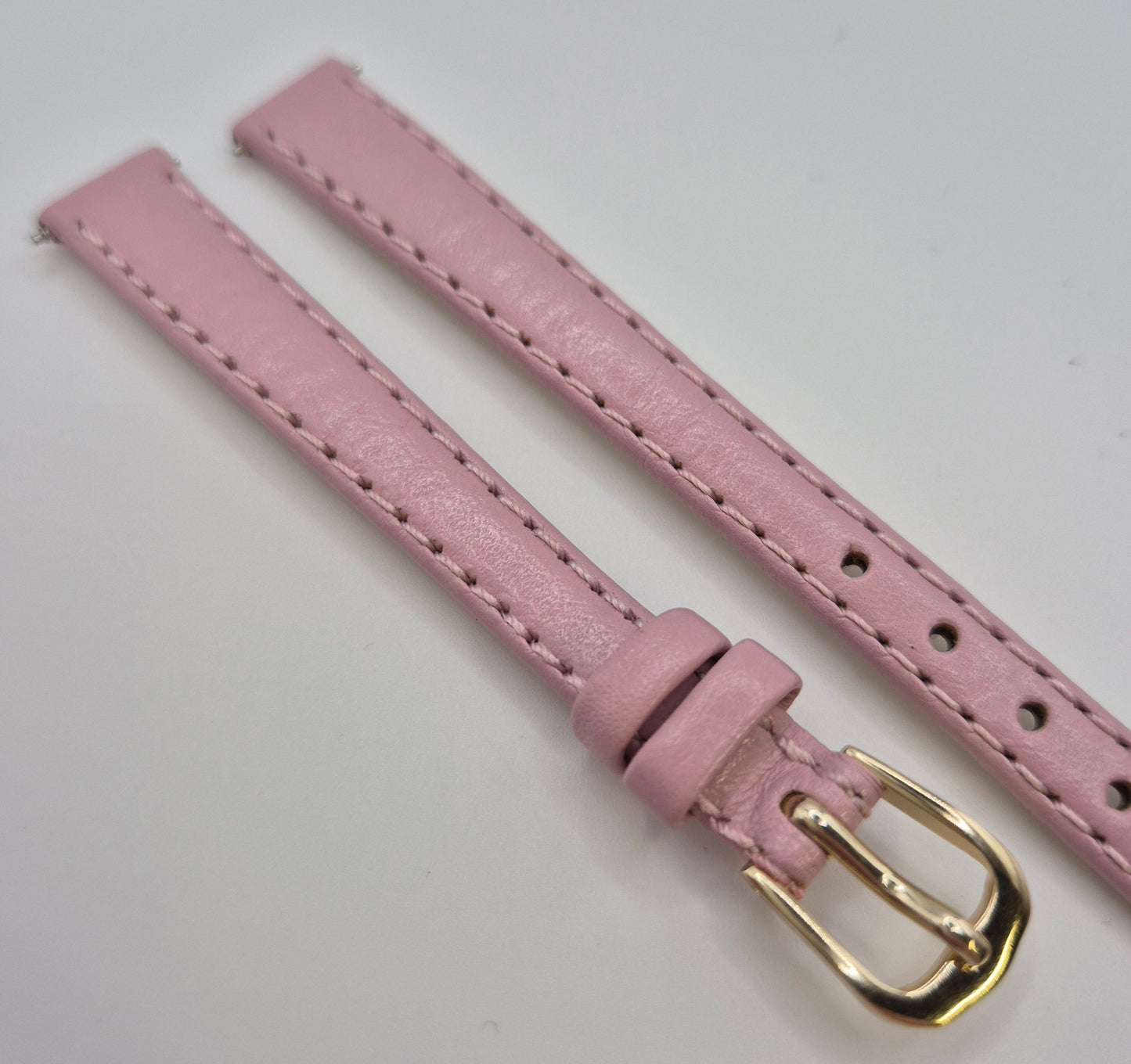 Apollo 10mm Pink leather watch strap padded calf grain H4768744