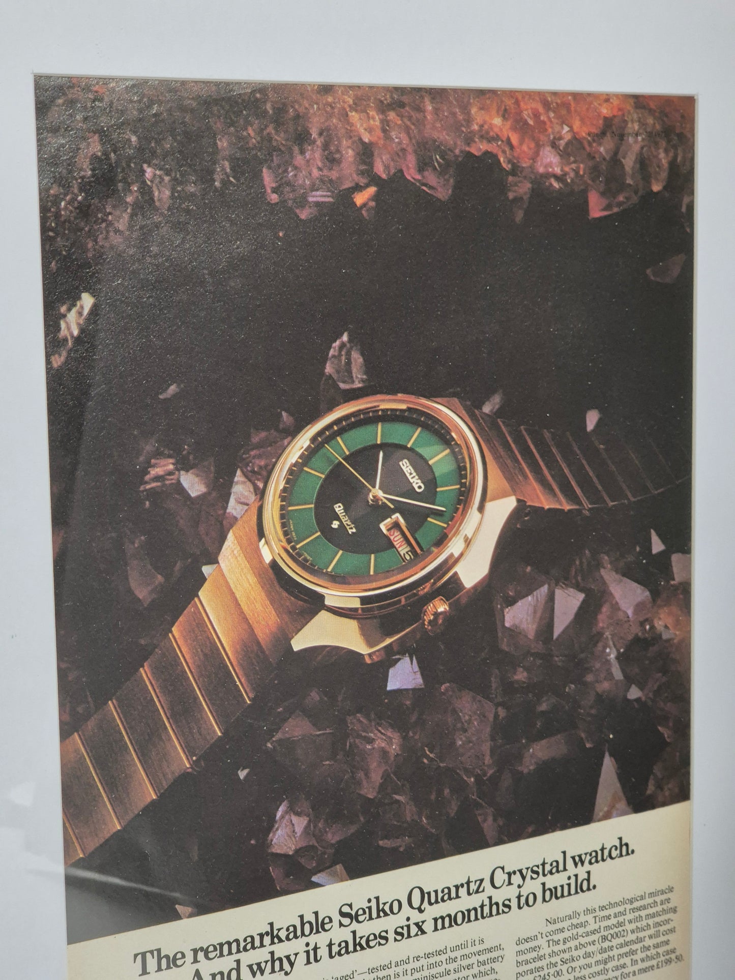 Vintage Seiko advertisement framed - SEIKO BQ002 Wall art