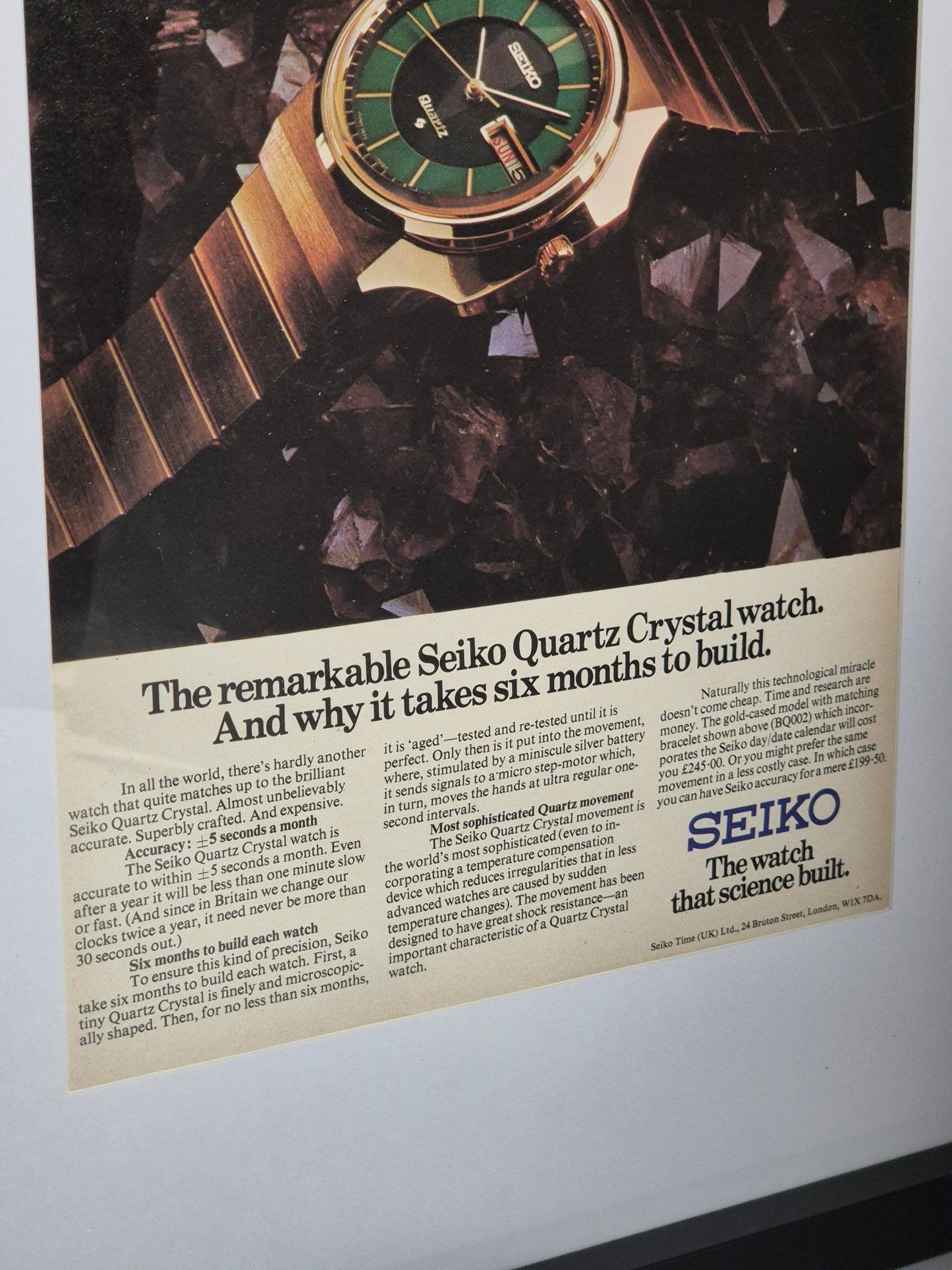 Vintage Seiko advertisement framed - SEIKO BQ002 Wall art