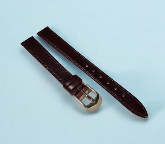 Apollo 12mm Brown Calf leather watch strap H407953