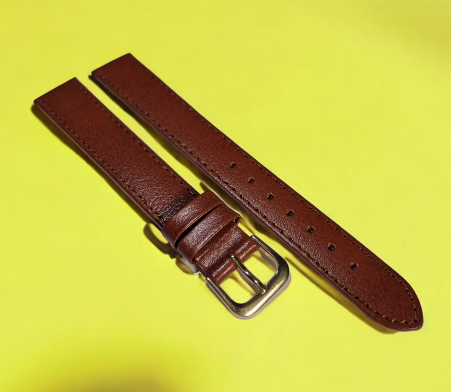 Condor Light brown 16mm XL leather strap flat calf leather