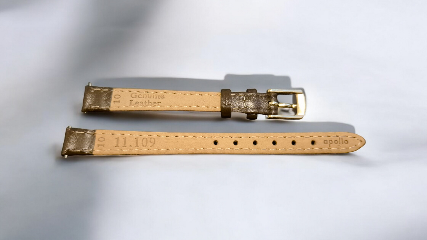 Apollo 10mm Brown Watch strap Antique Calf light padding H4079272