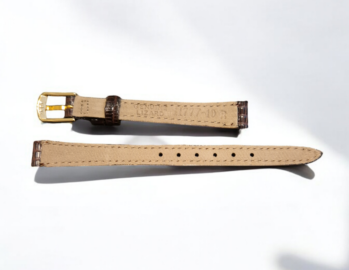 Apollo 10mm Dark brown watch strap Royal Lizard grain H4079167