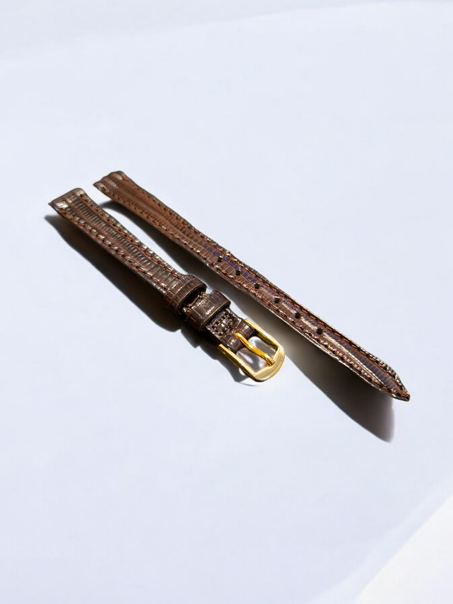 Apollo 10mm Dark brown watch strap Royal Lizard grain H4079167