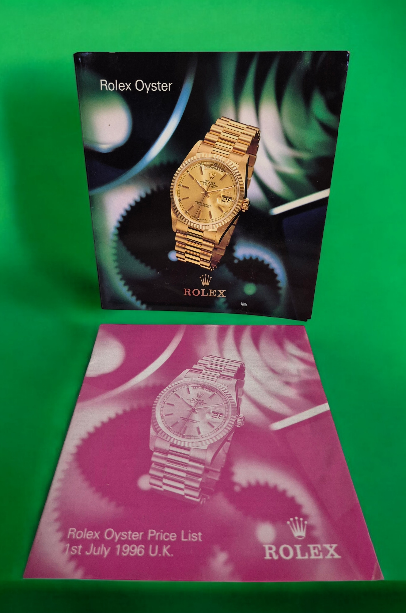 Rolex brochure and price list July 1996