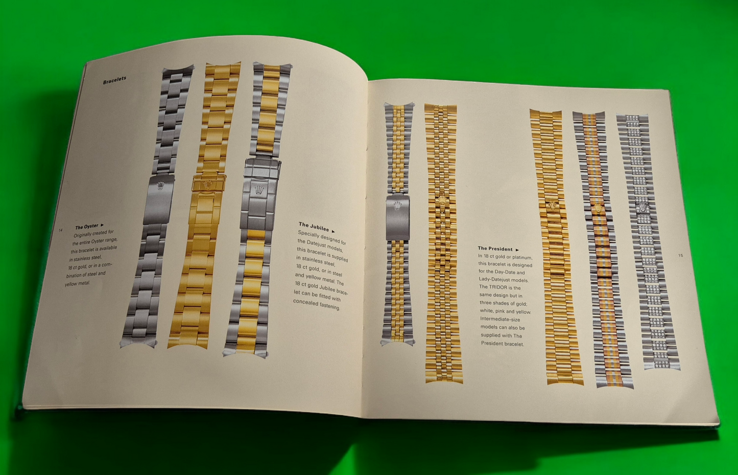 Rolex brochure and price list July 1996