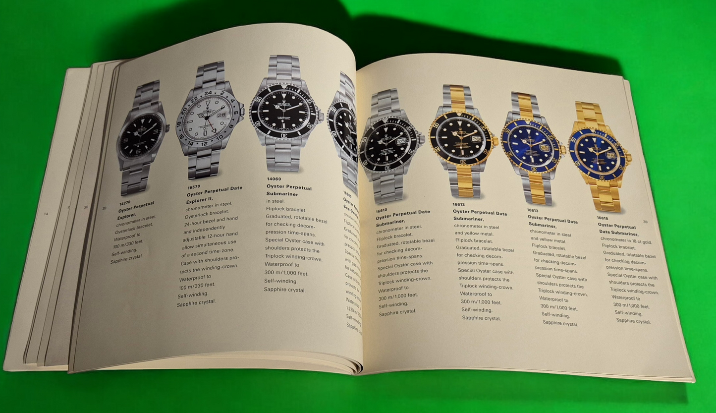 Rolex brochure and price list July 1996