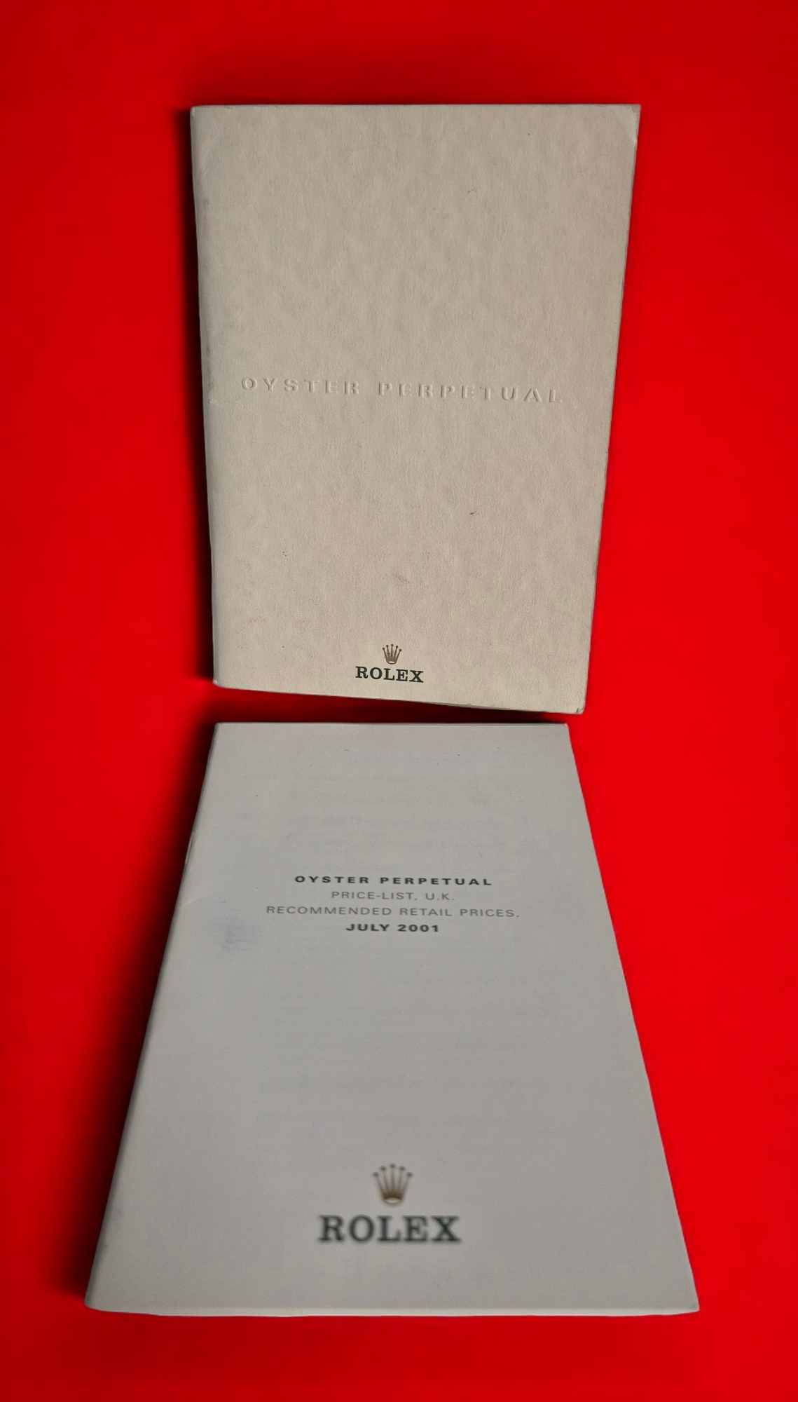 Rolex Brochure & Price list July 2001