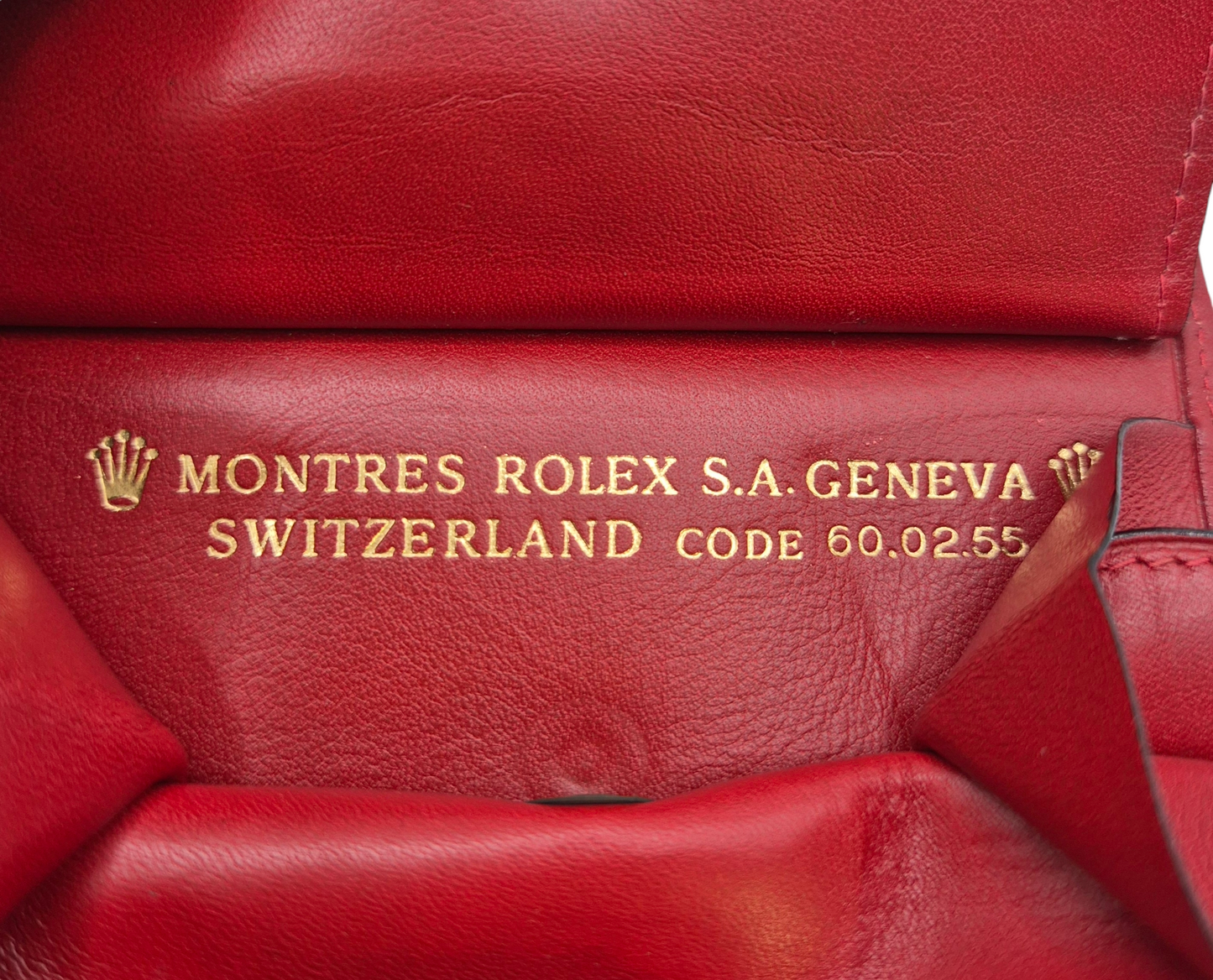 Rolex red leather wallet 60.02.55