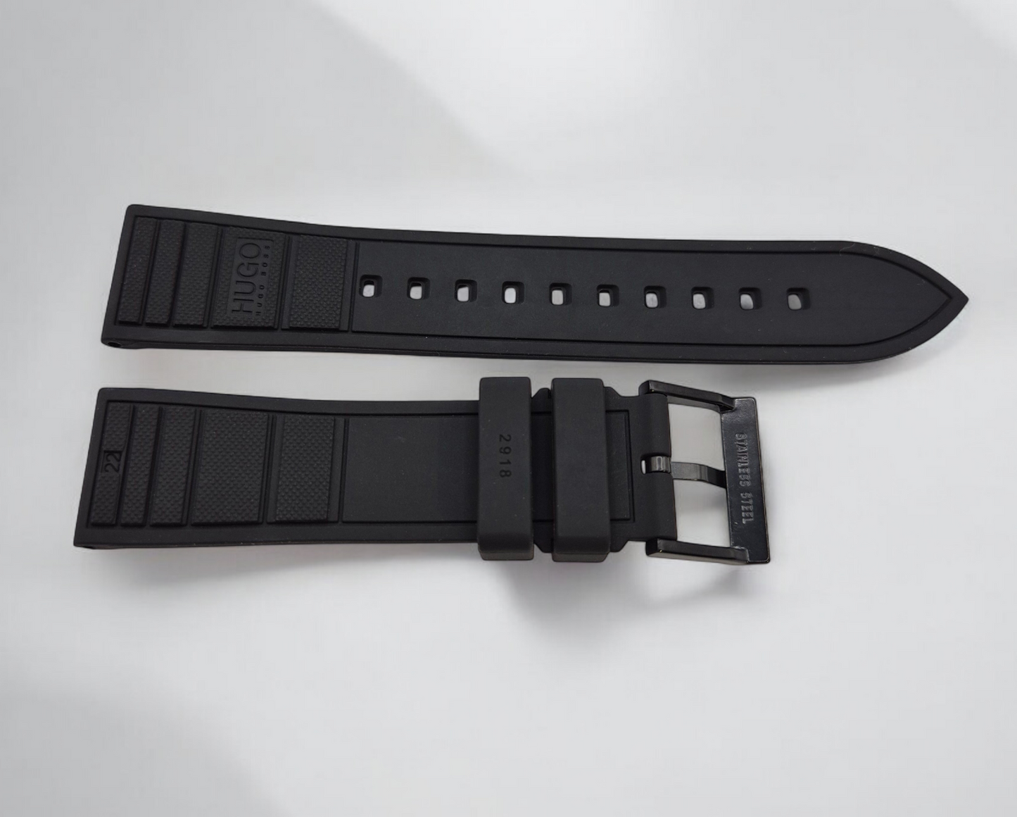 Hugo Boss 22mm Black Rubber sports strap