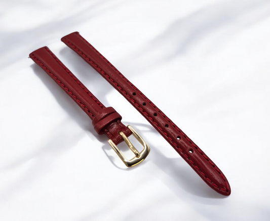 Apollo 10mm red leather watch strap Antique calf grain H4079248