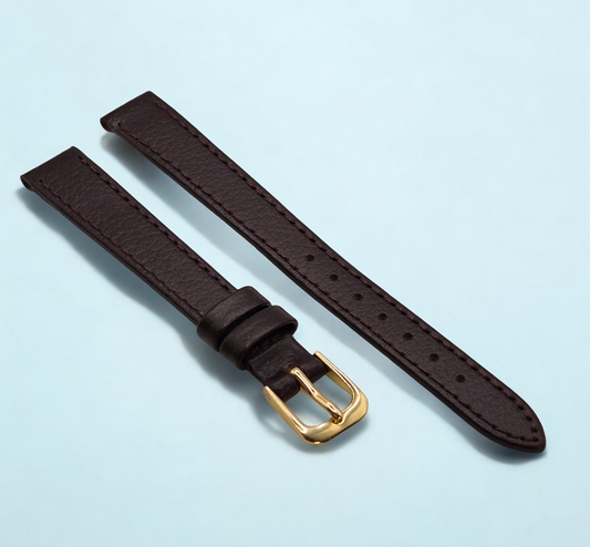 Condor Adria Dark brown 12mm Watch strap flat calf leather