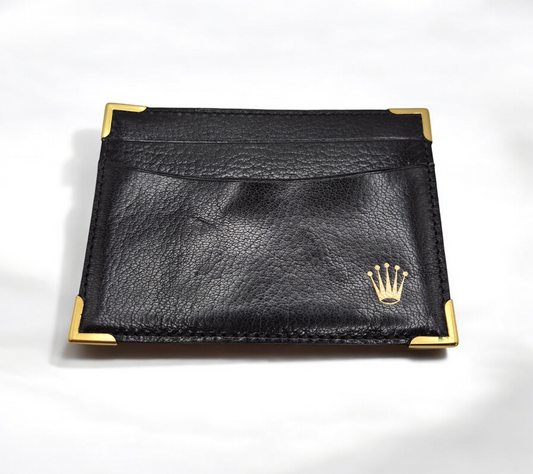 Rolex Document wallet black leather 101.20.34 Circa 1980s-1990s