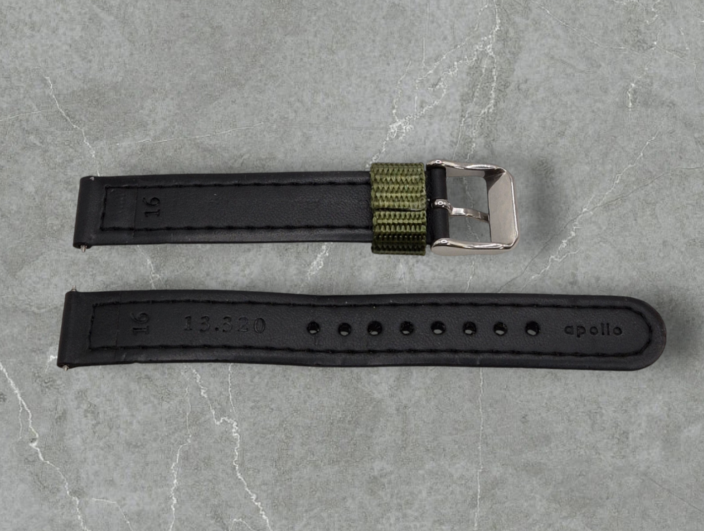 Apollo 16mm Fabric & Leather Watch strap