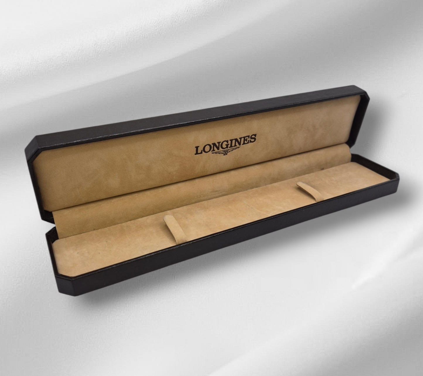 Vintage Longines Watch box 1980-1990s long box for strap watch Burgundy ref:275