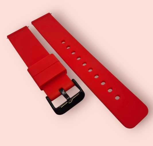 20mm Rubber sports strap smooth finish