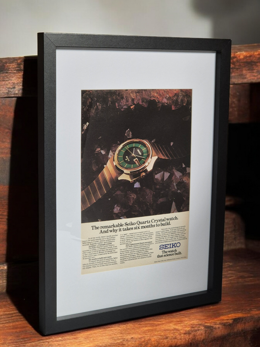 Vintage Seiko advertisement framed - SEIKO BQ002 Wall art