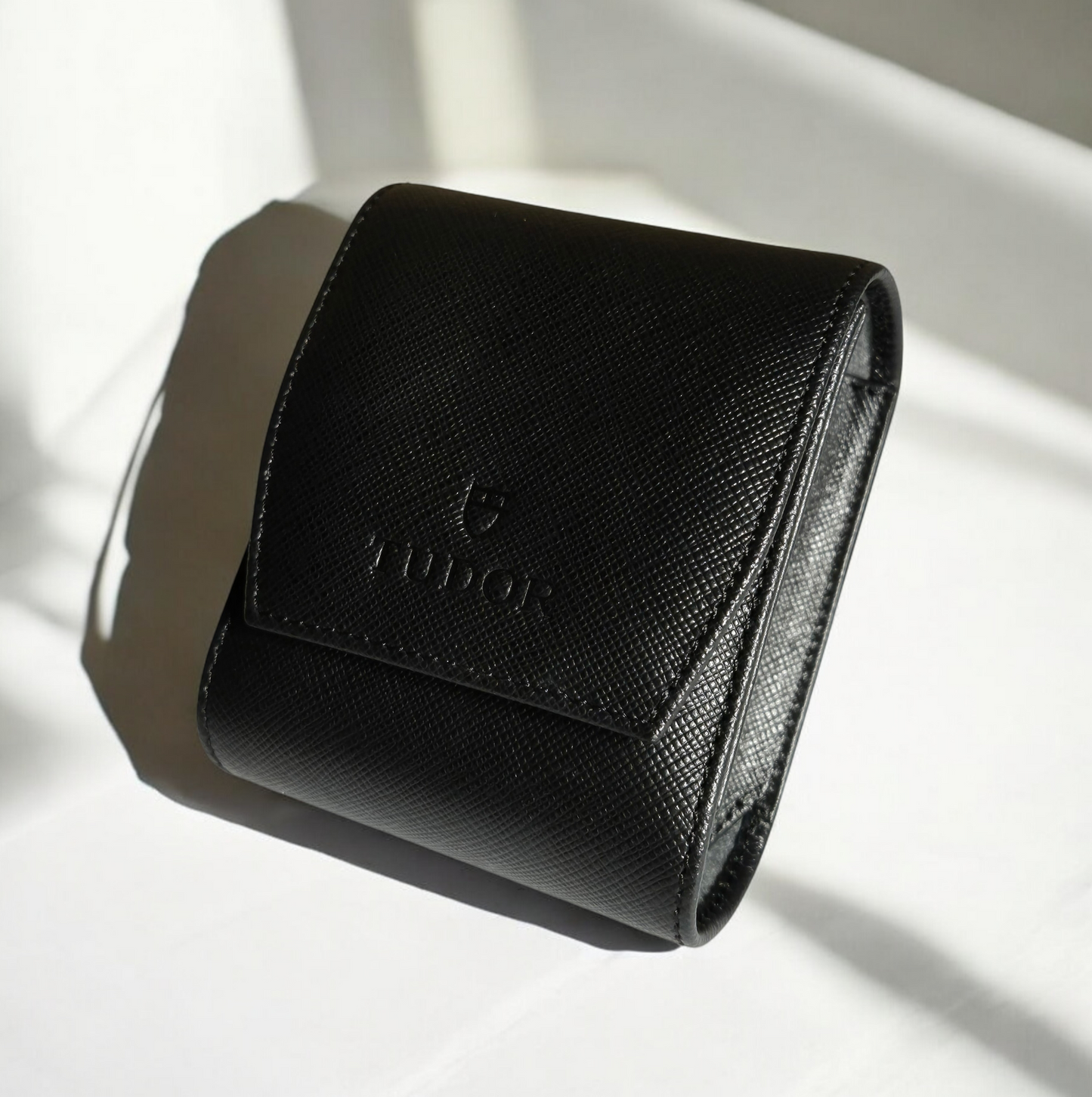 Tudor Watch travel case / Service Case Black leather "BORN TO DARE"