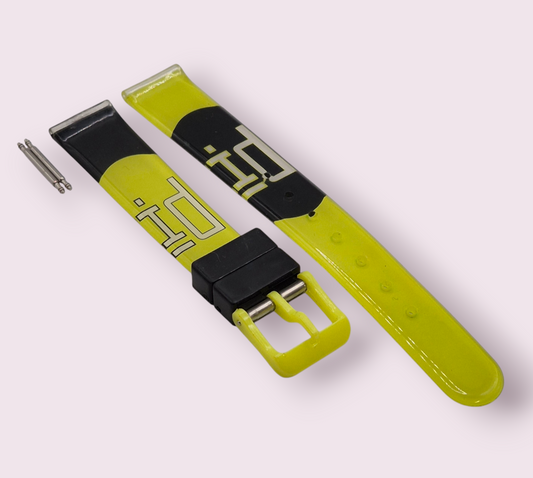 Translucent Yellow Resin sports strap 14mm