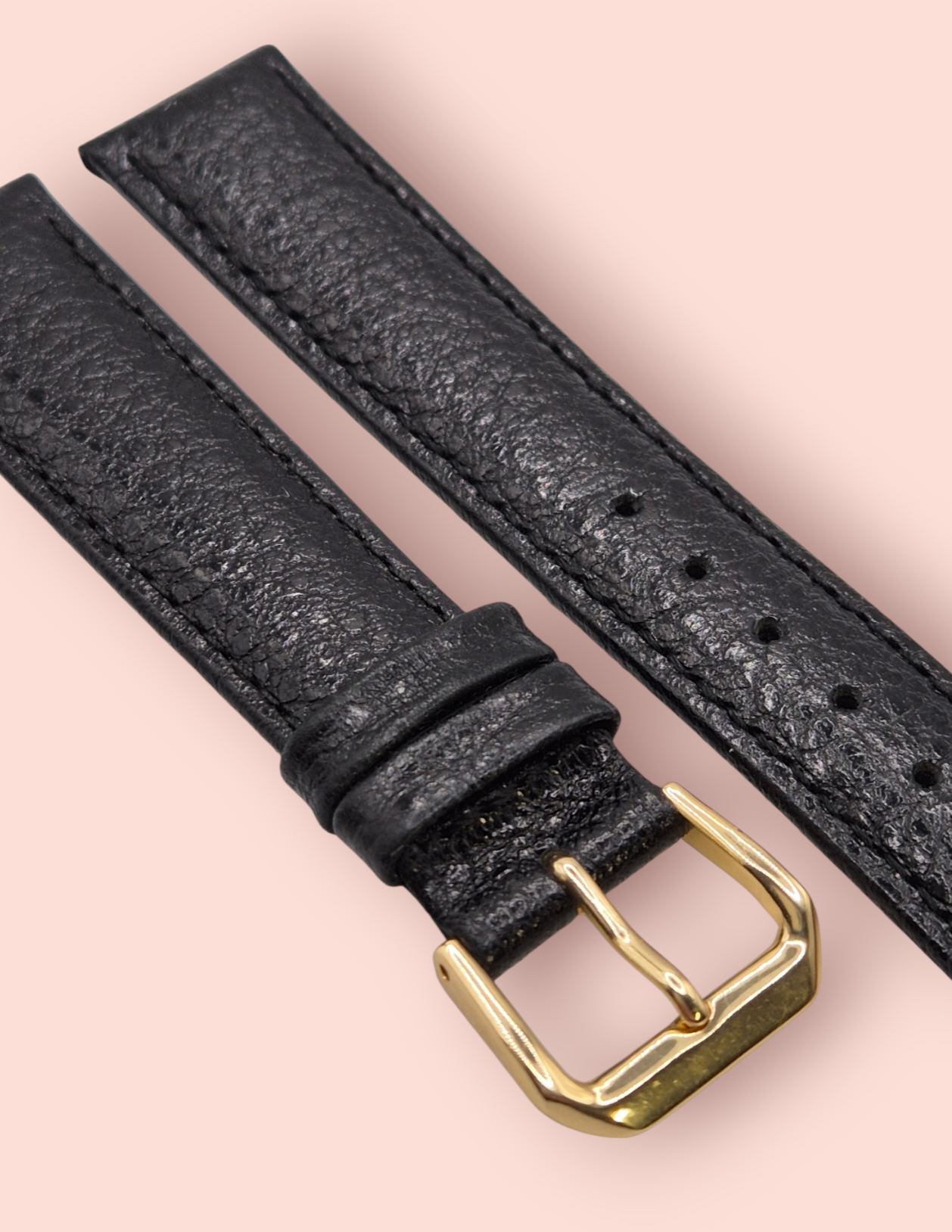 Condor Black 18mm Watch strap Buffalo Grain 074R01