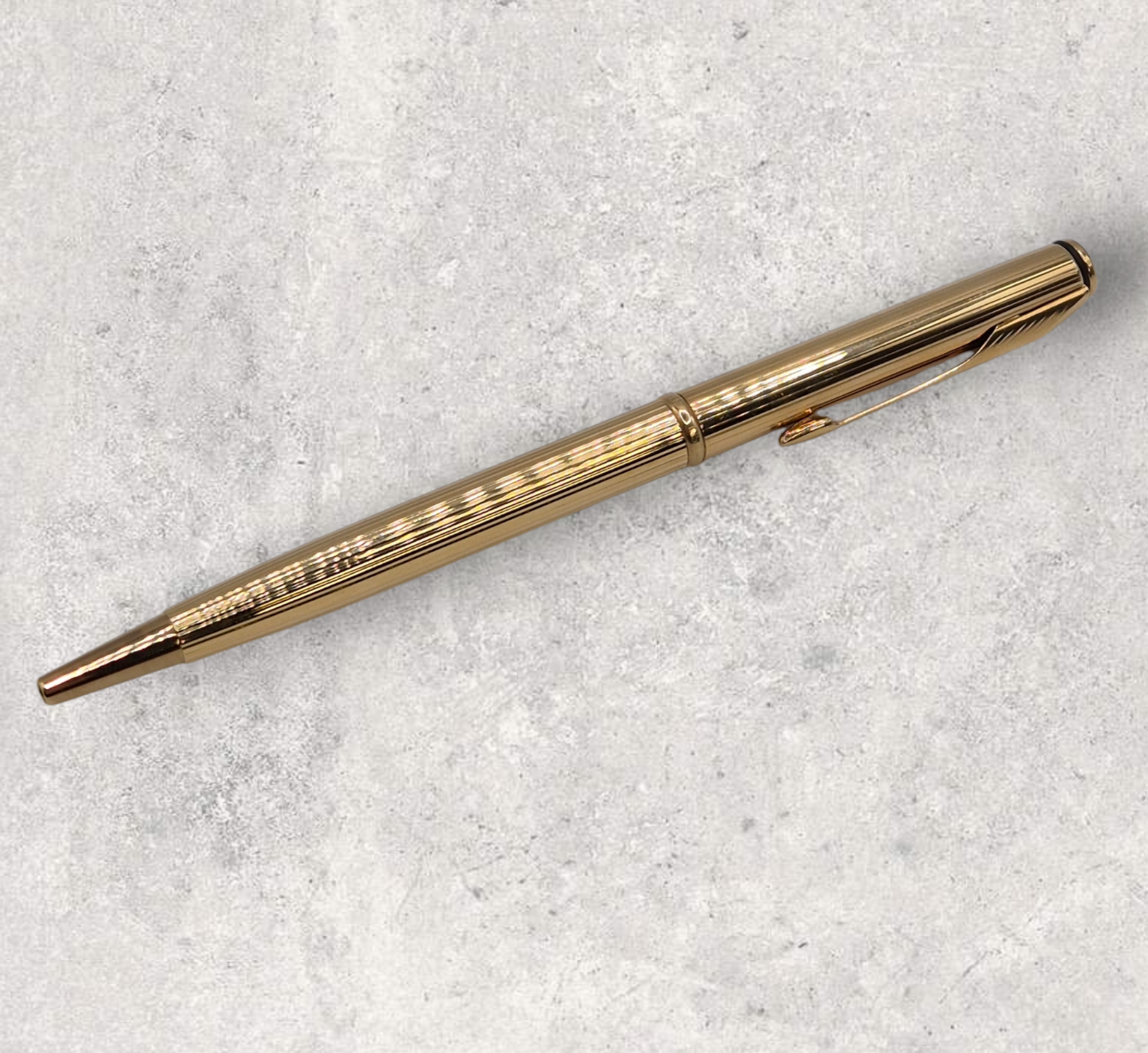 Rolex Ballpoint Pen by Parker Gold plated with Leather jubilee case Parker Insignia - Used