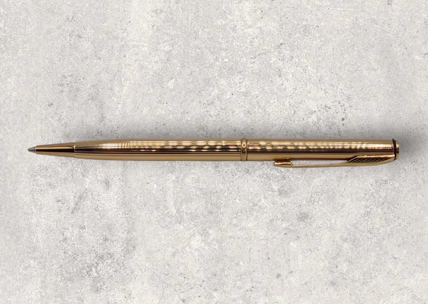 Rolex Ballpoint Pen by Parker Gold plated with Leather jubilee case Parker Insignia - Used