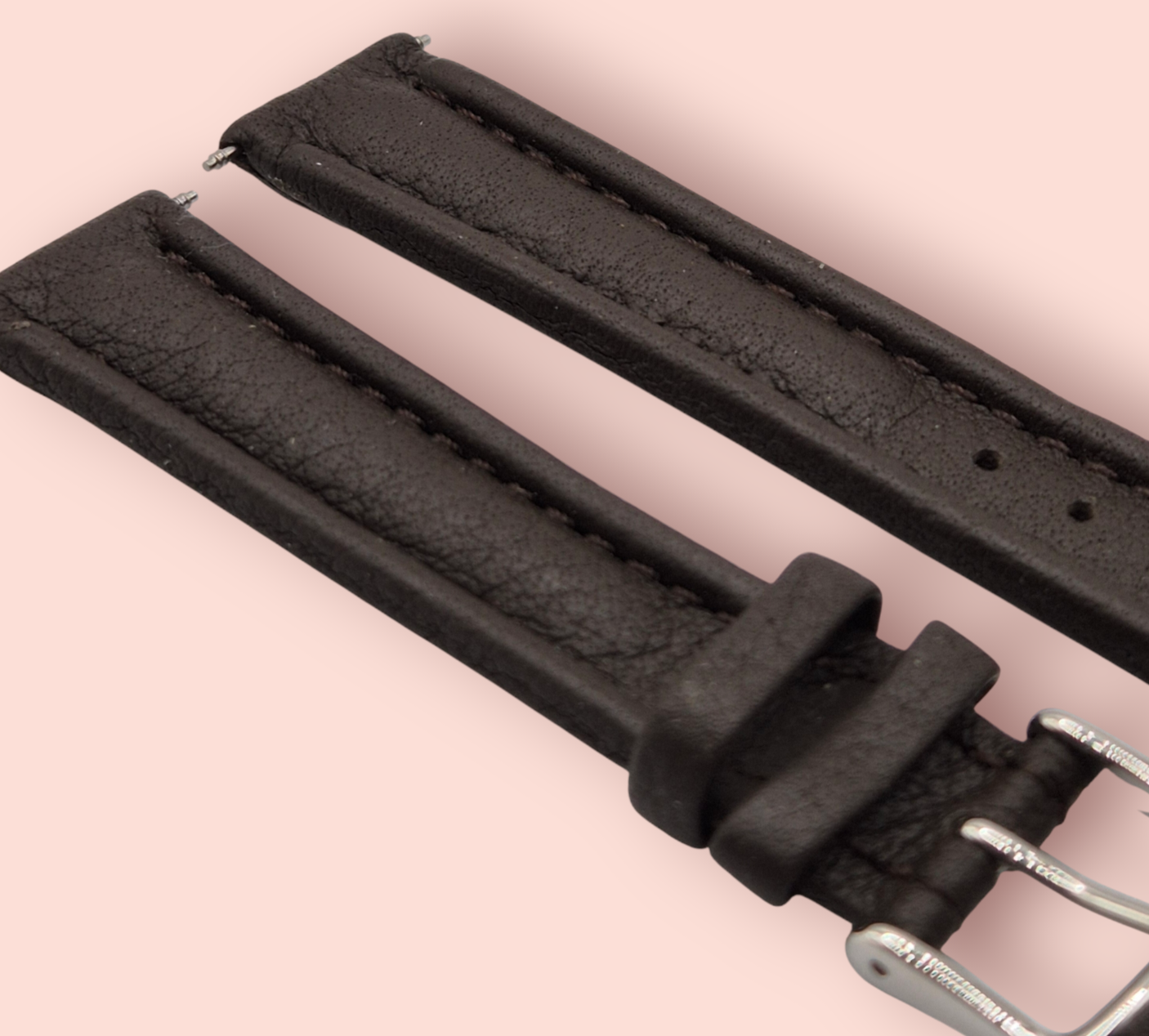 Apollo 18mm Leather Watch strap Thick Brown leather Heavy padding H4756193