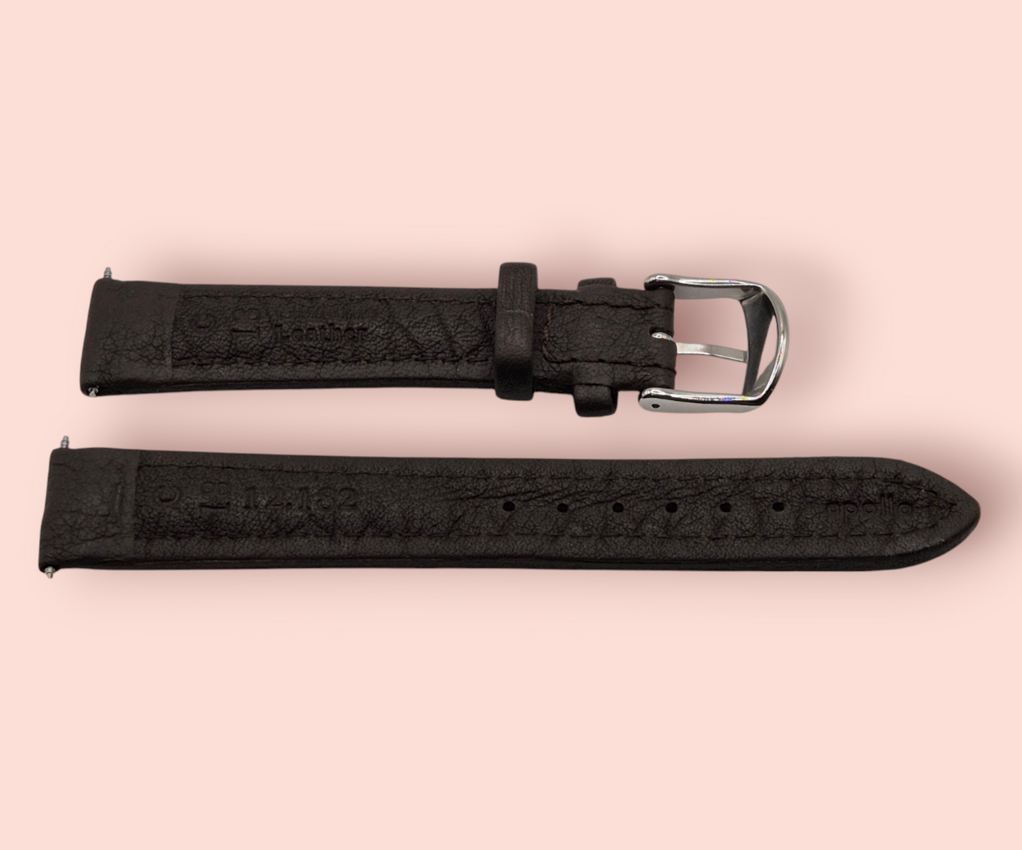 Apollo 18mm Leather Watch strap Thick Brown leather Heavy padding H4756193
