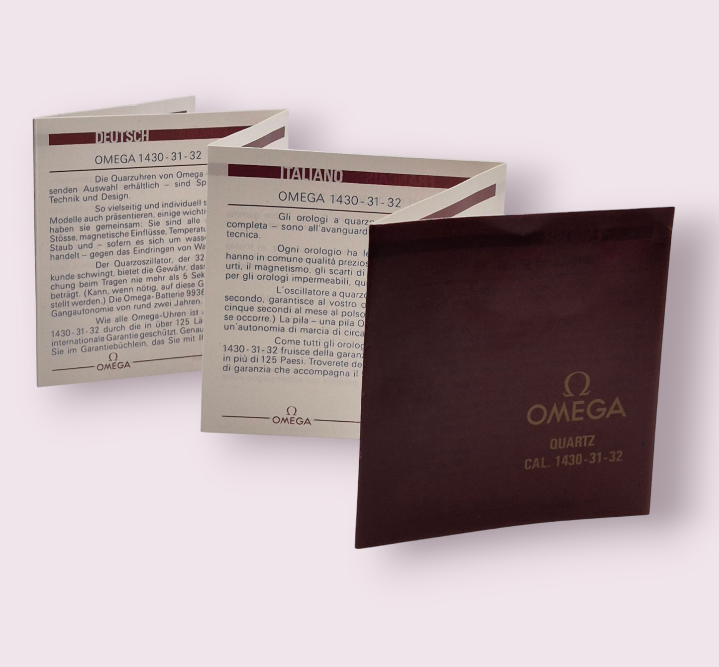 Omega Quartz Instruction Manual Cal. 1430-31-32