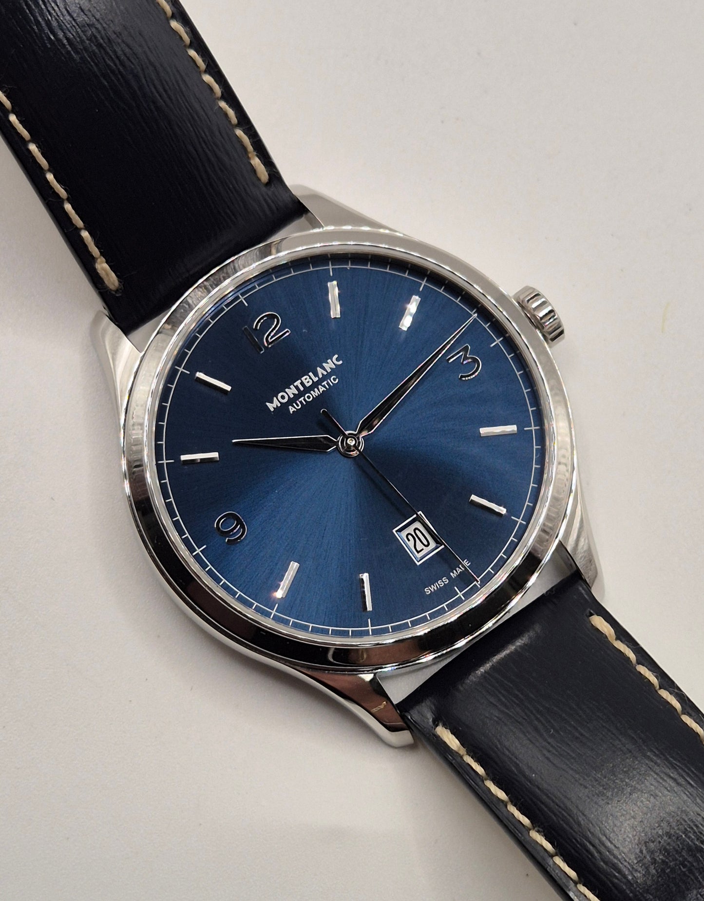 Montblanc Heritage Chronometre 7347 40mm Blue dial Box & Papers