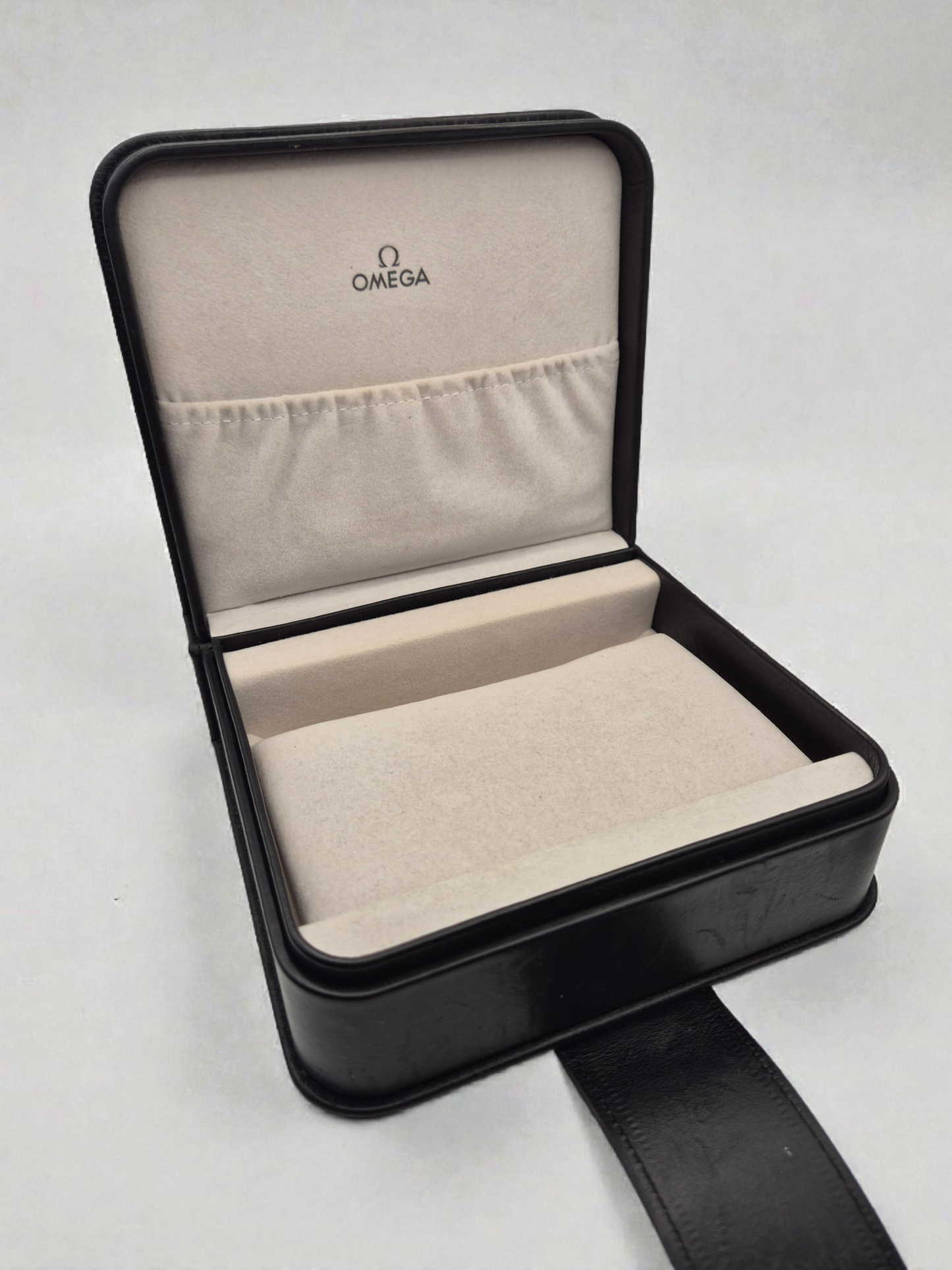 Omega Black leather watch box circa 2000s