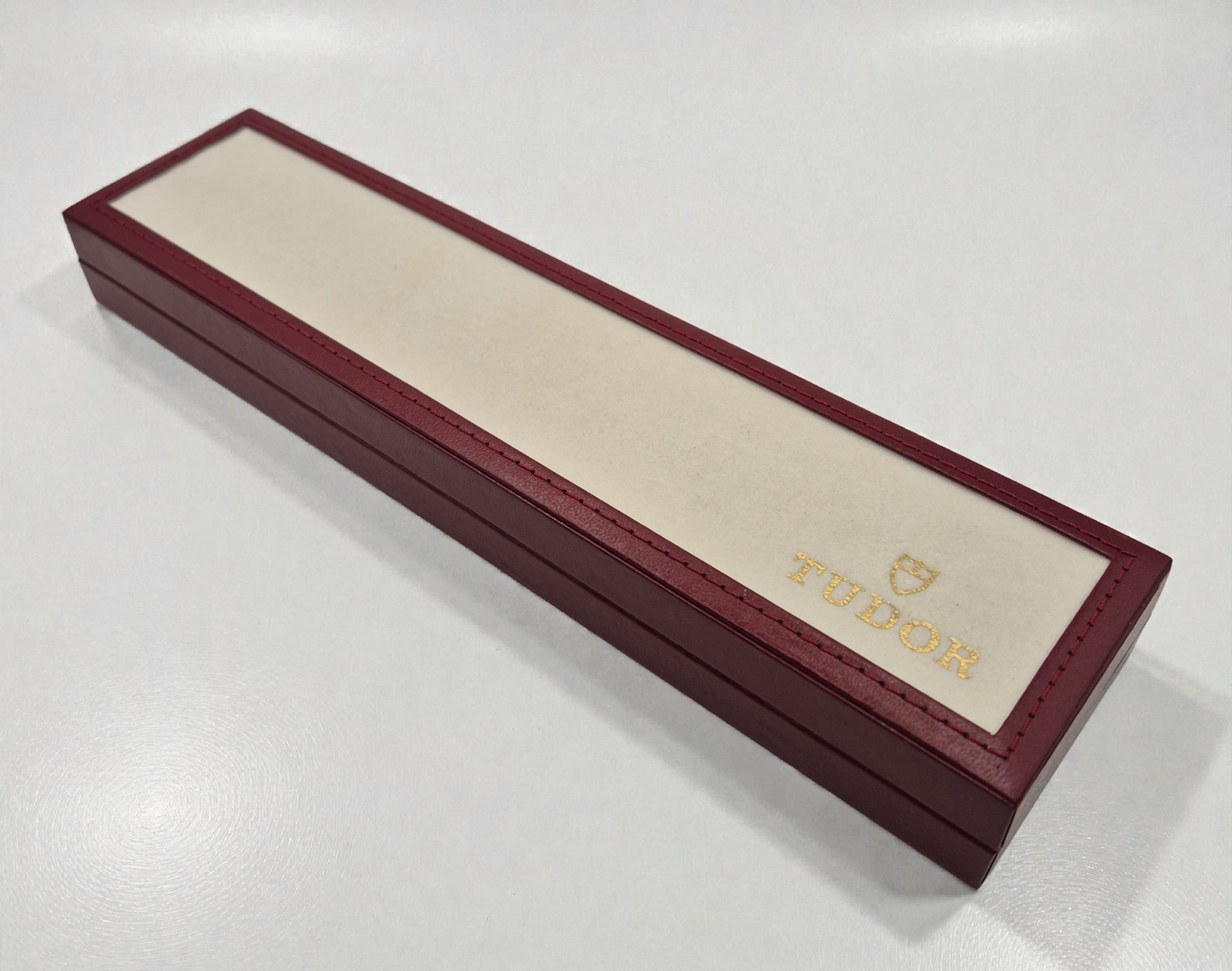 Vintage Tudor watch box 89.00.64 Long white flat box Circa 1980s-1990s